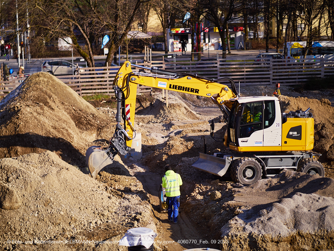 09.02.2023 - Baustelle Haus für Kinder in der Quiddestraße 3 in Neuperlach